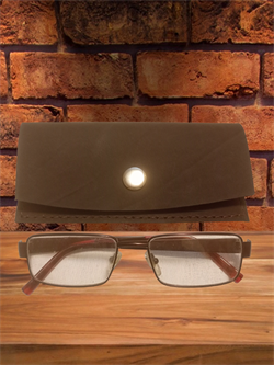 Кожаный футляр для очков, чехол очечник с кнопкой 2052 Кожаный футляр для очков, чехол очечник с кнопкой 2052