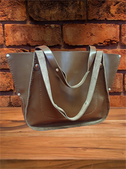 Сумка женская шоппер с ручками натуральная кожа, коричневый 2074