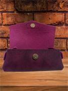 Кожаный футляр для очков. Розовый. На магните 2070