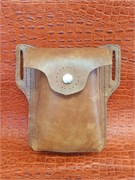 Сумка чехол на пояс из натуральной кожи (светло - коричневая) 2080