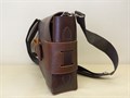 Сумка женская мессенджер через плечо  натуральная кожа. Цвет коричневый 2072